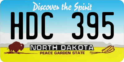 ND license plate HDC395
