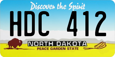 ND license plate HDC412