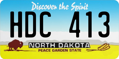 ND license plate HDC413