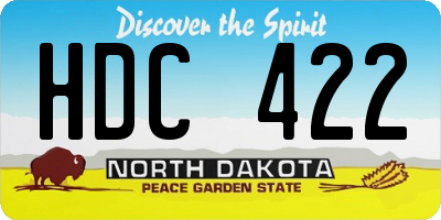 ND license plate HDC422