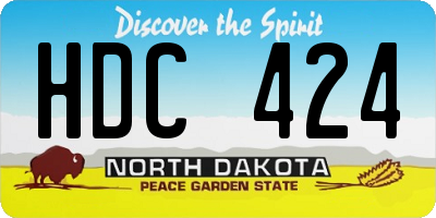ND license plate HDC424