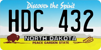 ND license plate HDC432