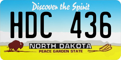 ND license plate HDC436