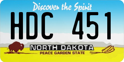 ND license plate HDC451