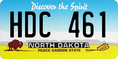 ND license plate HDC461