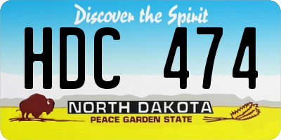 ND license plate HDC474