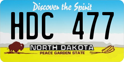 ND license plate HDC477