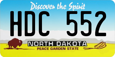 ND license plate HDC552