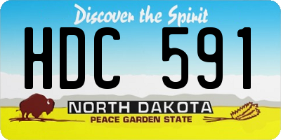 ND license plate HDC591