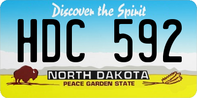 ND license plate HDC592