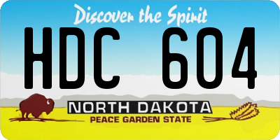 ND license plate HDC604