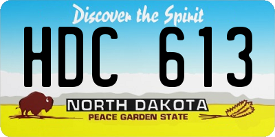 ND license plate HDC613