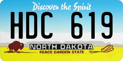 ND license plate HDC619