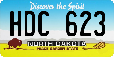 ND license plate HDC623