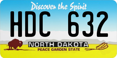 ND license plate HDC632