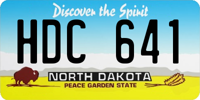 ND license plate HDC641