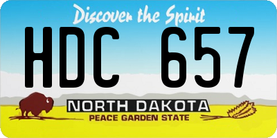 ND license plate HDC657
