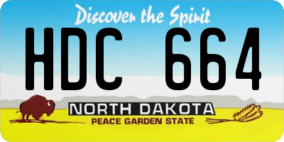ND license plate HDC664