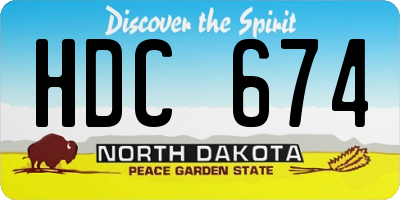 ND license plate HDC674