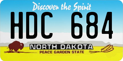 ND license plate HDC684