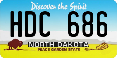 ND license plate HDC686