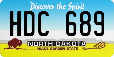 ND license plate HDC689