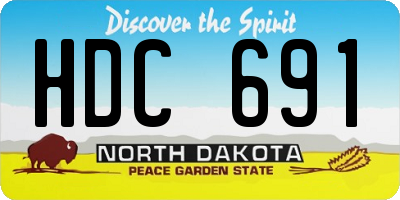 ND license plate HDC691