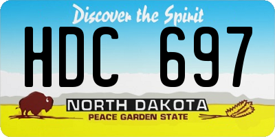 ND license plate HDC697