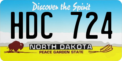 ND license plate HDC724