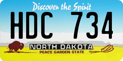 ND license plate HDC734