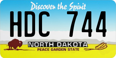 ND license plate HDC744