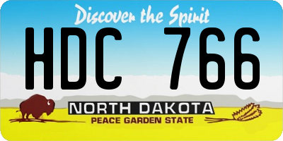 ND license plate HDC766
