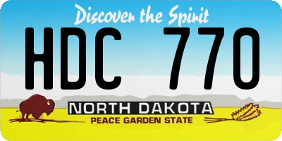 ND license plate HDC770