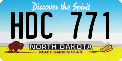 ND license plate HDC771