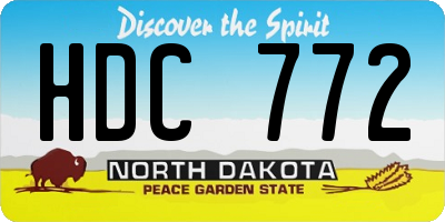 ND license plate HDC772