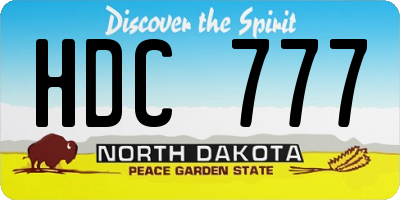 ND license plate HDC777