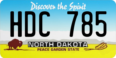 ND license plate HDC785