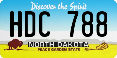 ND license plate HDC788
