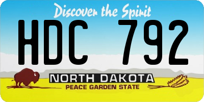 ND license plate HDC792