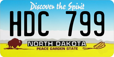ND license plate HDC799