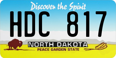 ND license plate HDC817