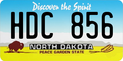 ND license plate HDC856