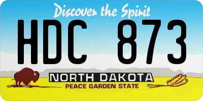 ND license plate HDC873