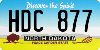 ND license plate HDC877