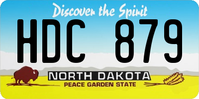 ND license plate HDC879