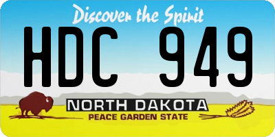 ND license plate HDC949