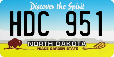 ND license plate HDC951