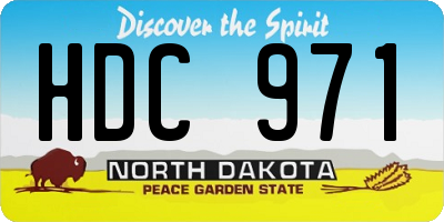 ND license plate HDC971