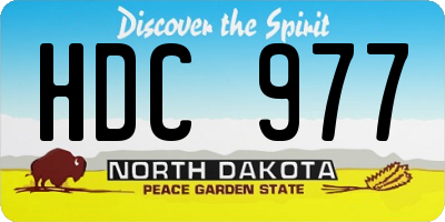 ND license plate HDC977