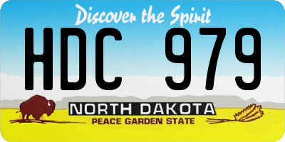 ND license plate HDC979
